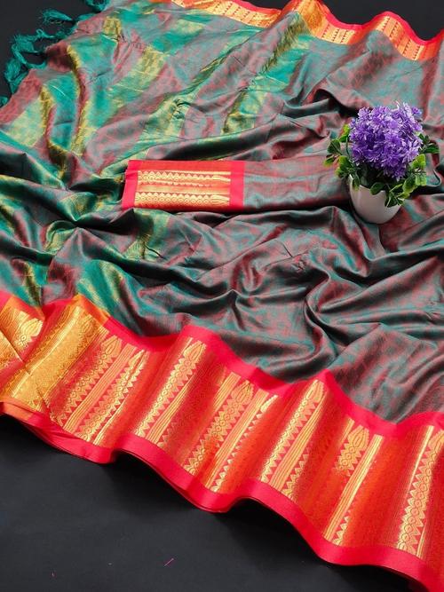 soft cotton silk saree - 18117452 - Standard Image - 0