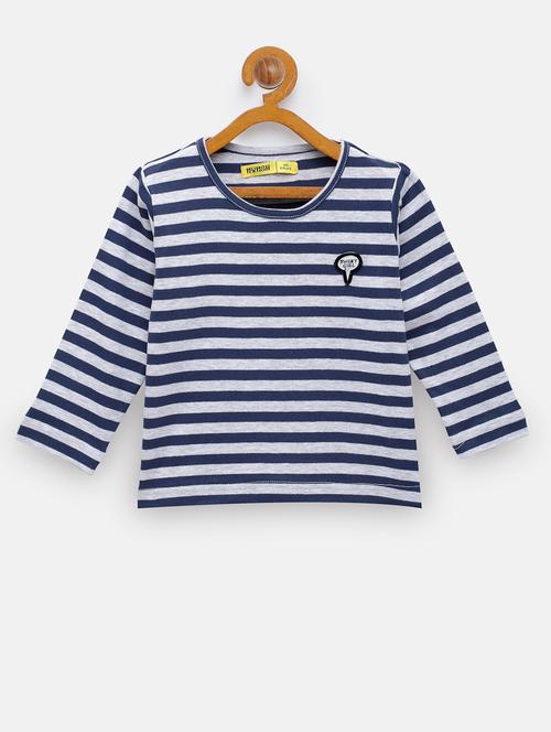 round neck striped tee - 18117469 - Standard Image - 0