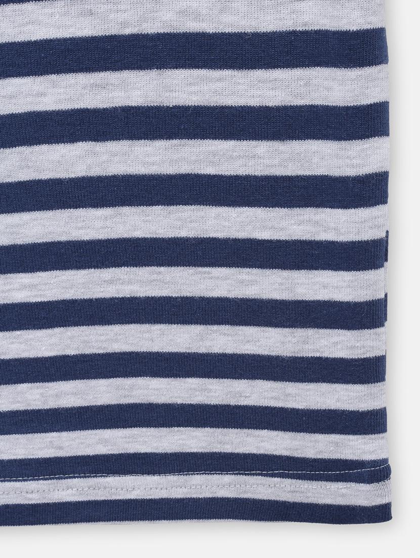 round neck striped tee - 18117469 - Standard Image - 3