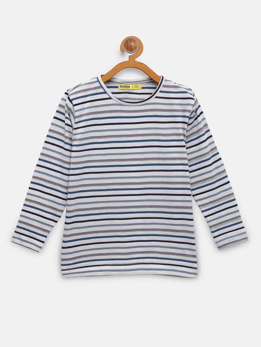 round neck striped tee - 18117489 -  Zoom Image - 0