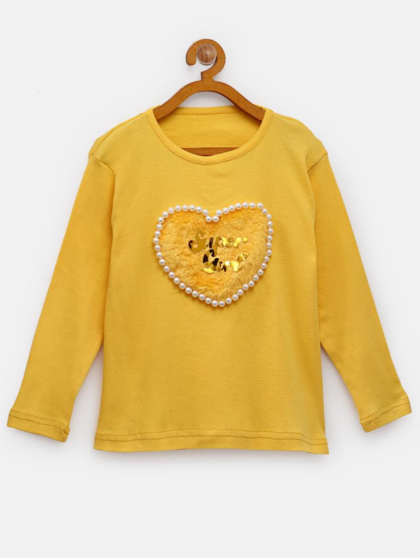 yellow typographic regular tee - 18117493 - Zoom Image - 0