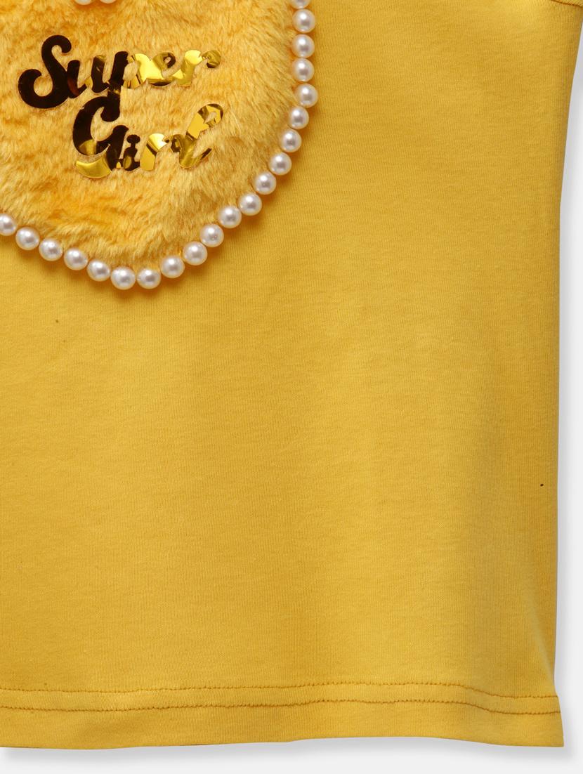 yellow typographic regular tee - 18117493 - Standard Image - 3