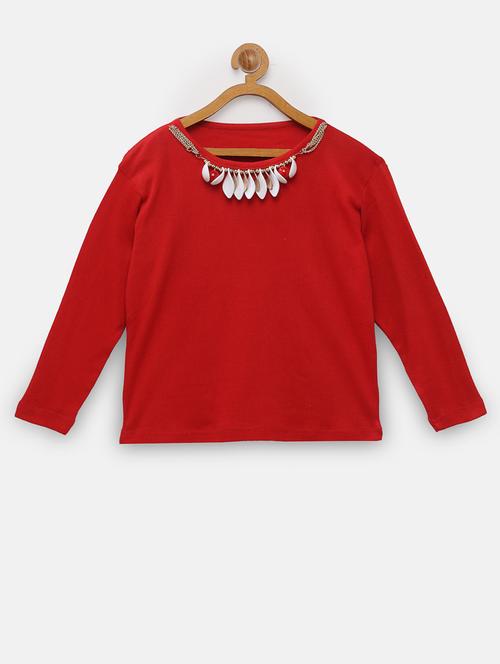 red cotton regular tee - 18117513 -  Standard Image - 0