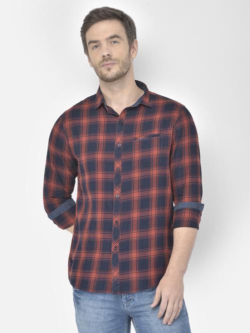 red checked casual shirt - 18117637 - Standard Image - 0