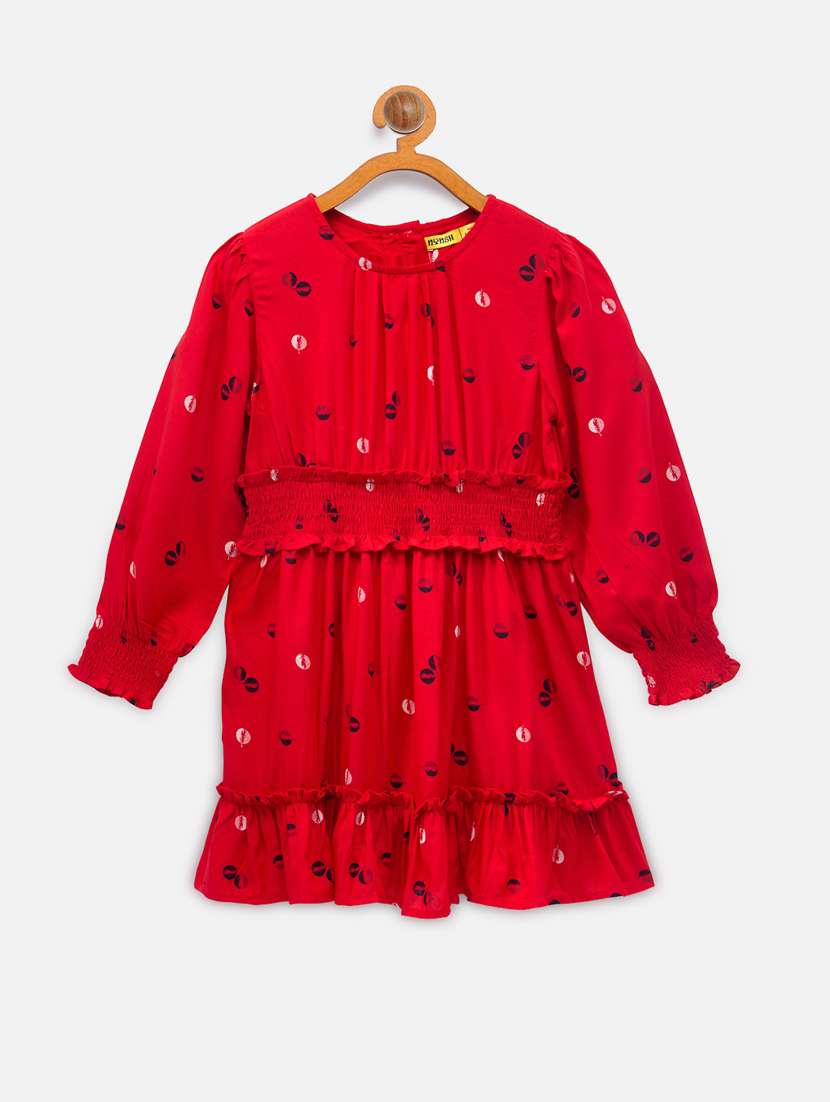red printed frock - 18118682 - Zoom Image - 0
