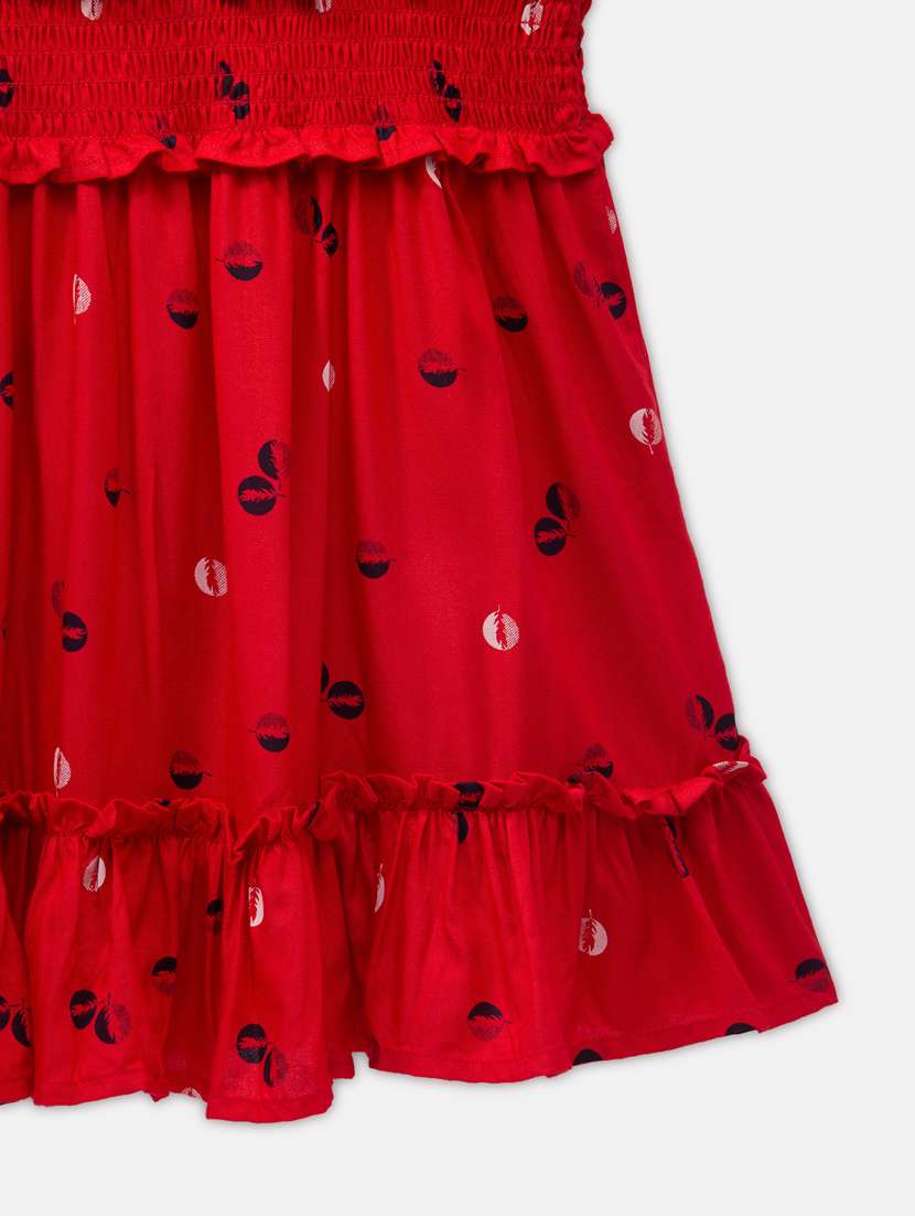 red printed frock - 18118682 - Standard Image - 3