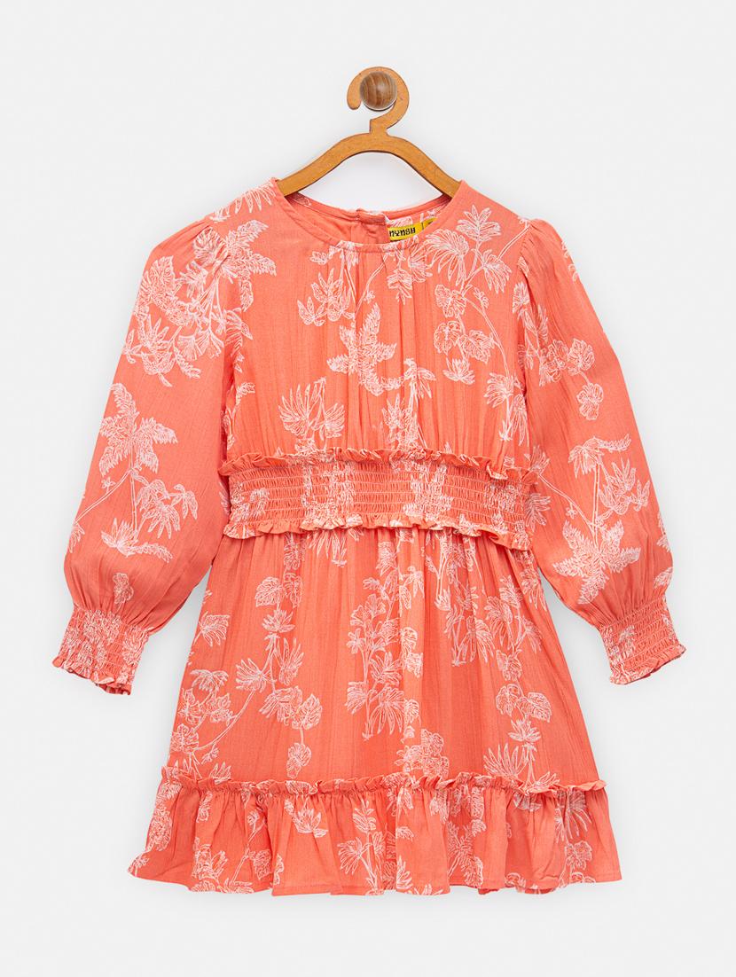 pink printed frock - 18118689 - Zoom Image - 0