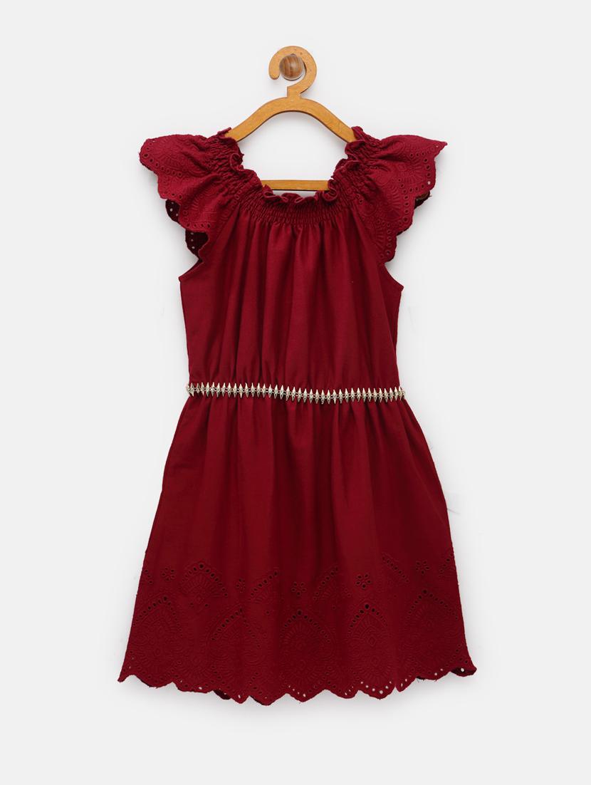 purple solid frock - 18118700 - Zoom Image - 0