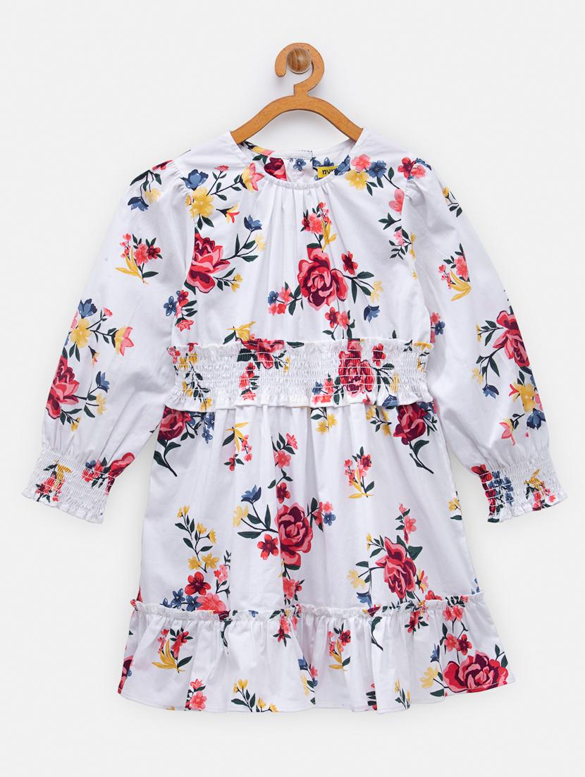white floral frock - 18118705 -  Zoom Image - 0