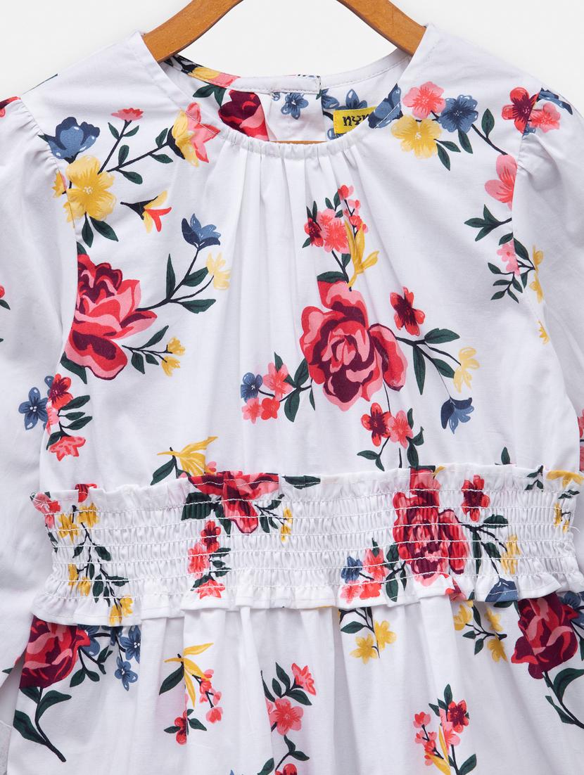 white floral frock - 18118705 - Standard Image - 3