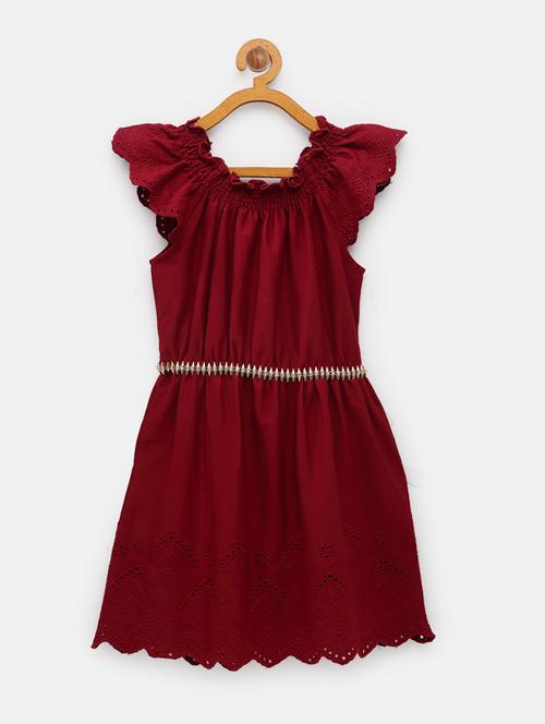 purple solid frock - 18118707 - Standard Image - 0