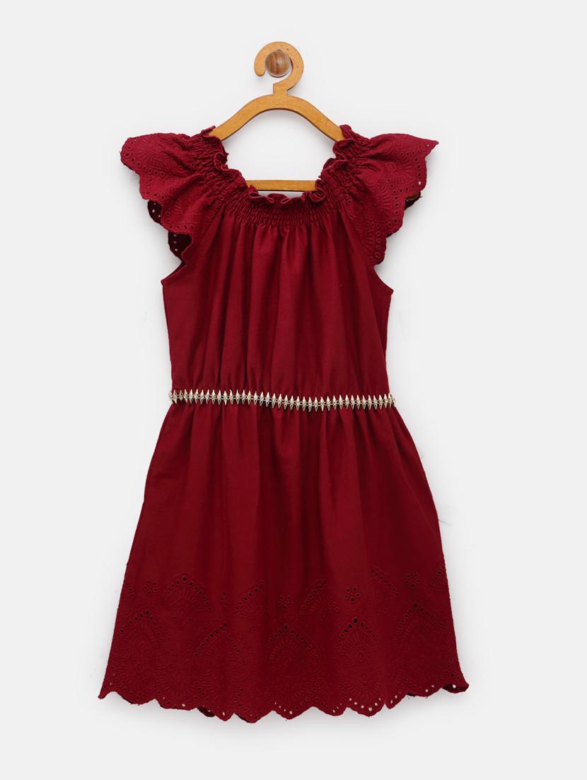 purple solid frock - 18118707 - Zoom Image - 0