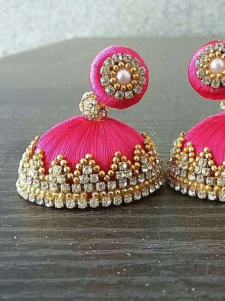 Buy online Silk Thread Jumkad from fashion jewellery for Women by - Main Image