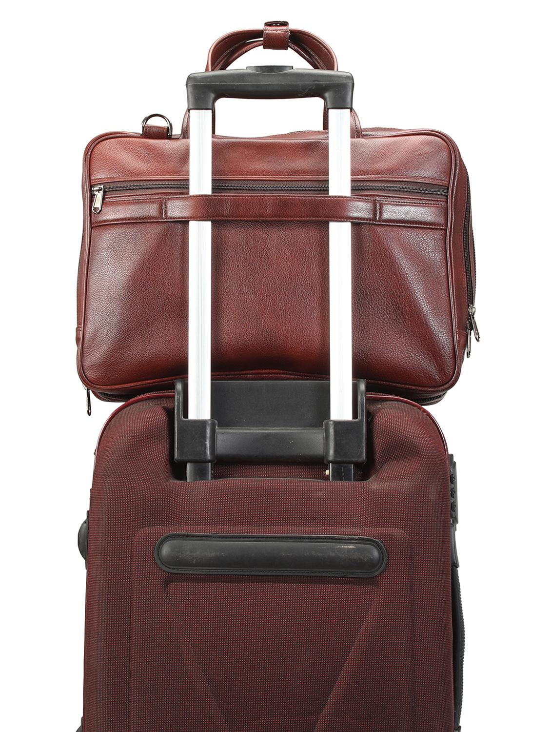 maroon leather laptopbag - 18119668 - Standard Image - 3