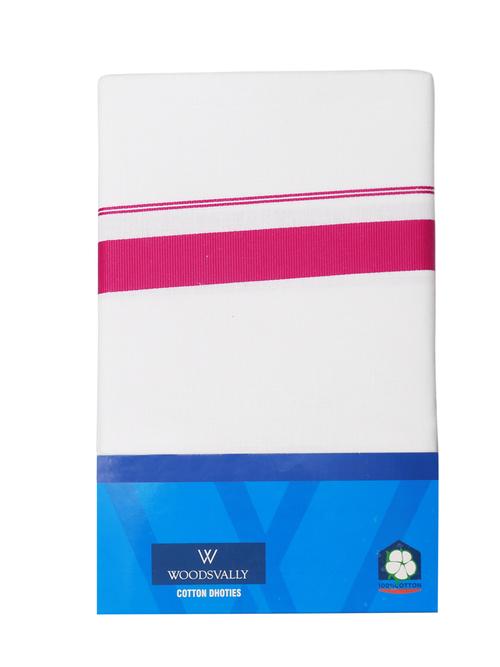 traditional men's 2 mtr white dhoti - 18119679 - Standard Image - 0