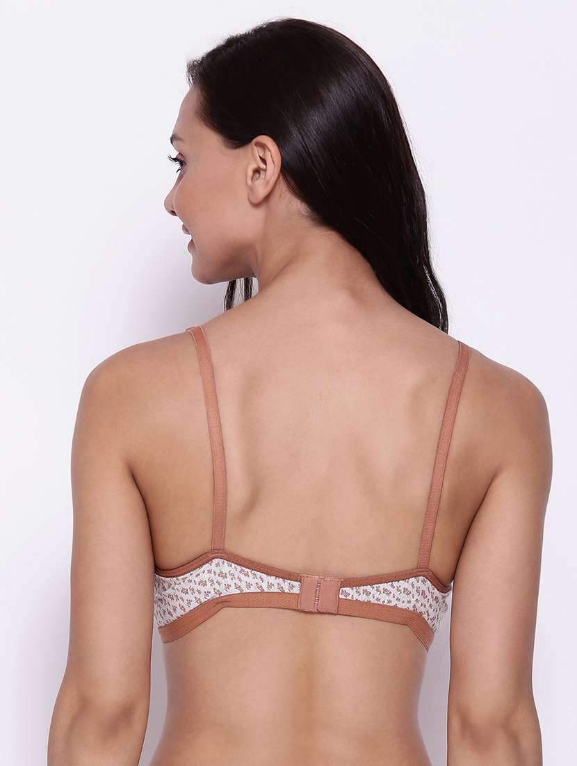 white printed plunge bra - 18119704 -  Standard Image - 3