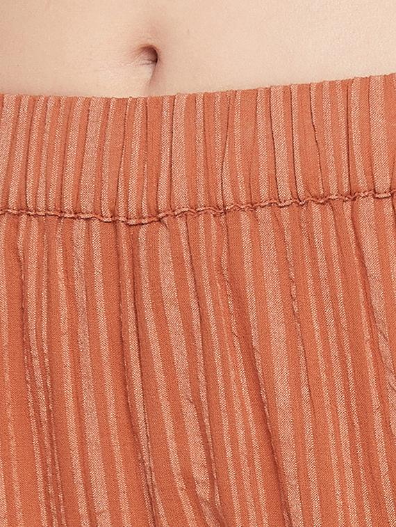 brown stripe pyjama set - 18120030 - Standard Image - 3