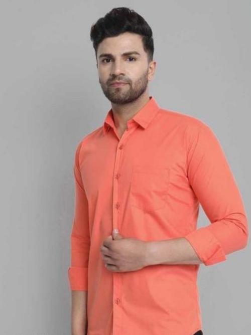 orange cotton shirt - 18120537 -  Standard Image - 0