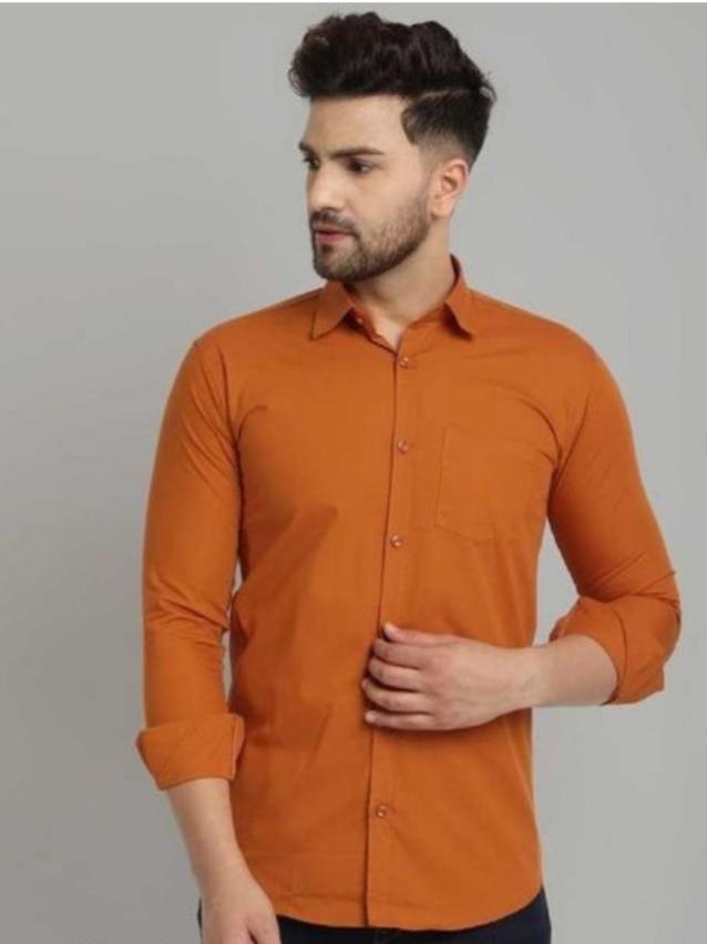 orange cotton shirt - 18120974 - Zoom Image - 0