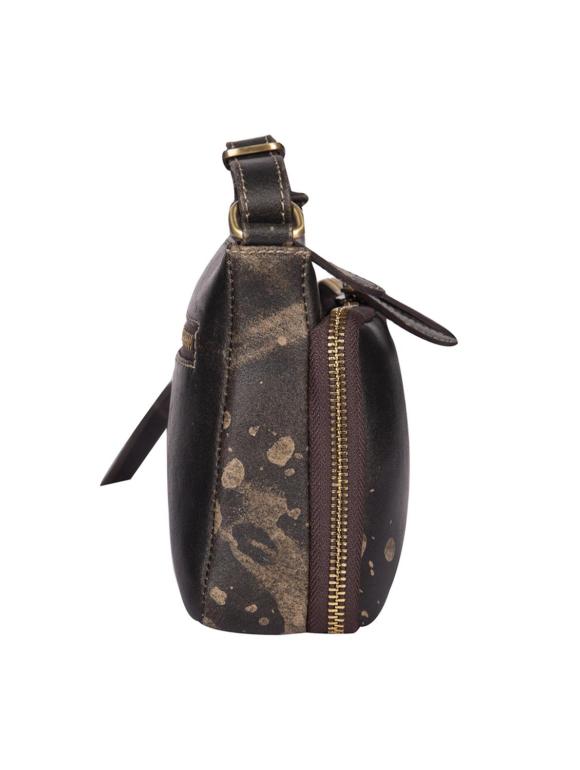 gold suede sling bag - 18138248 - Standard Image - 3