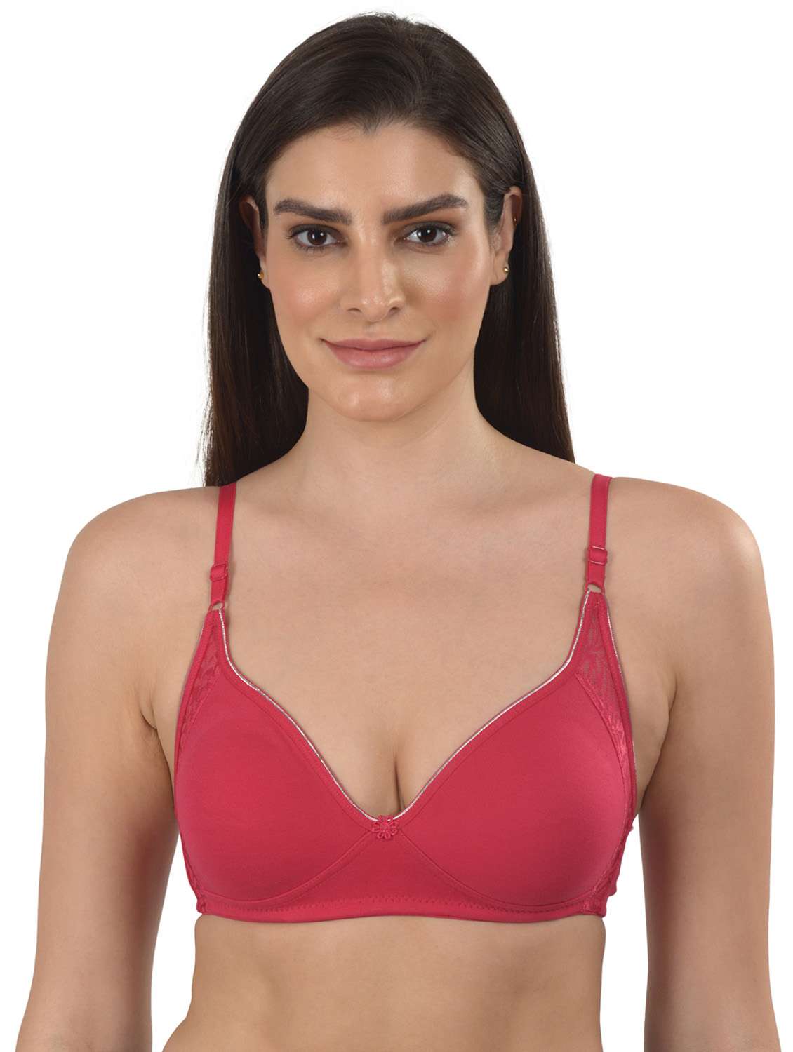 pink solid t-shirt bra