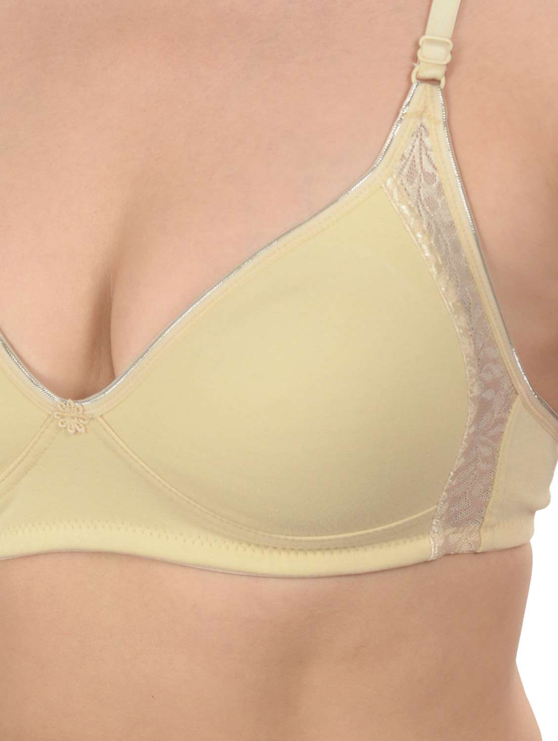 beige solid t-shirt bra - 18138451 -  Standard Image - 3