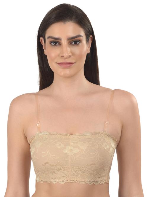 beige solid regular bra - 18138491 - Standard Image - 0