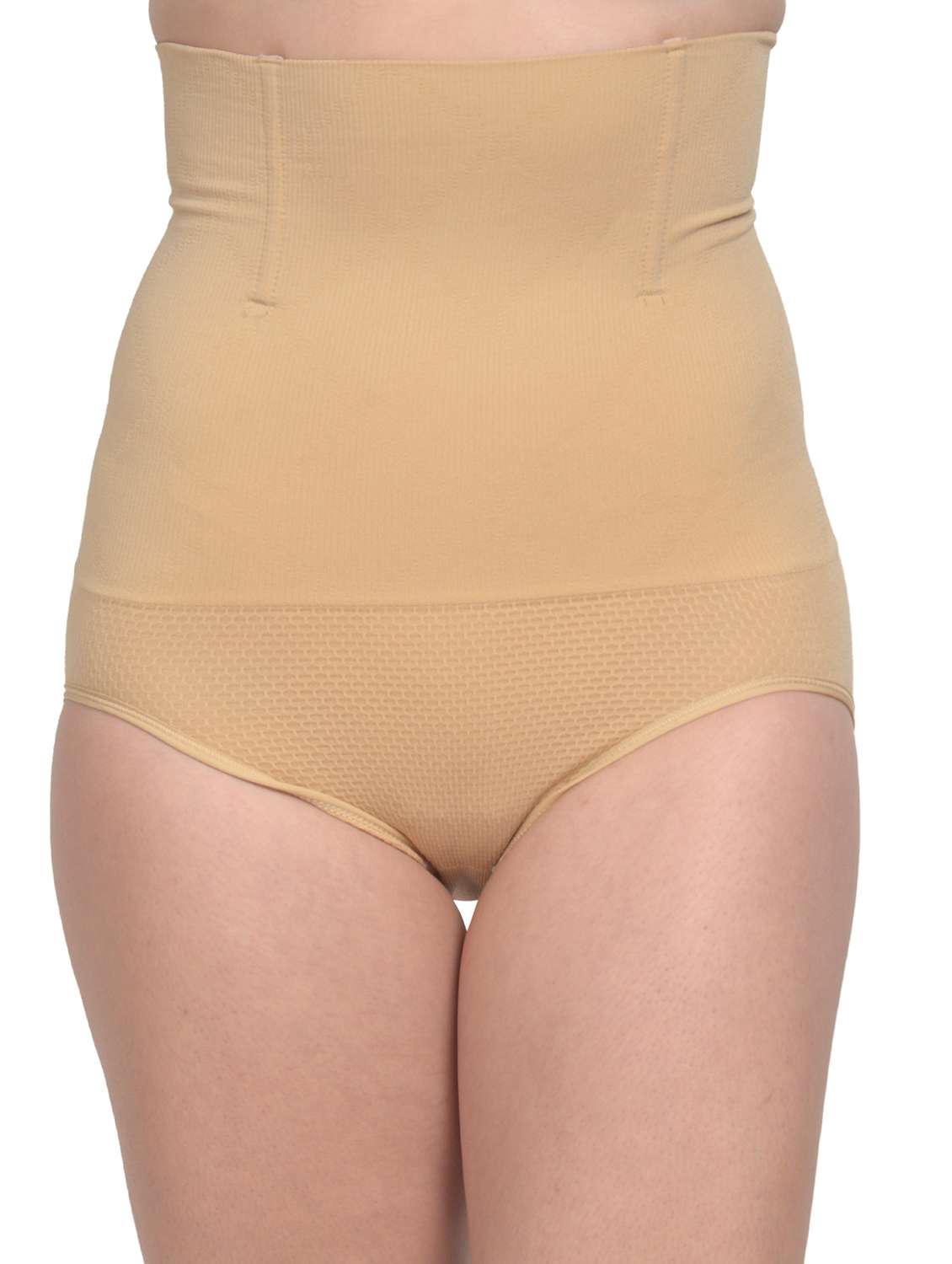 beige nylon shaper brief shapewear