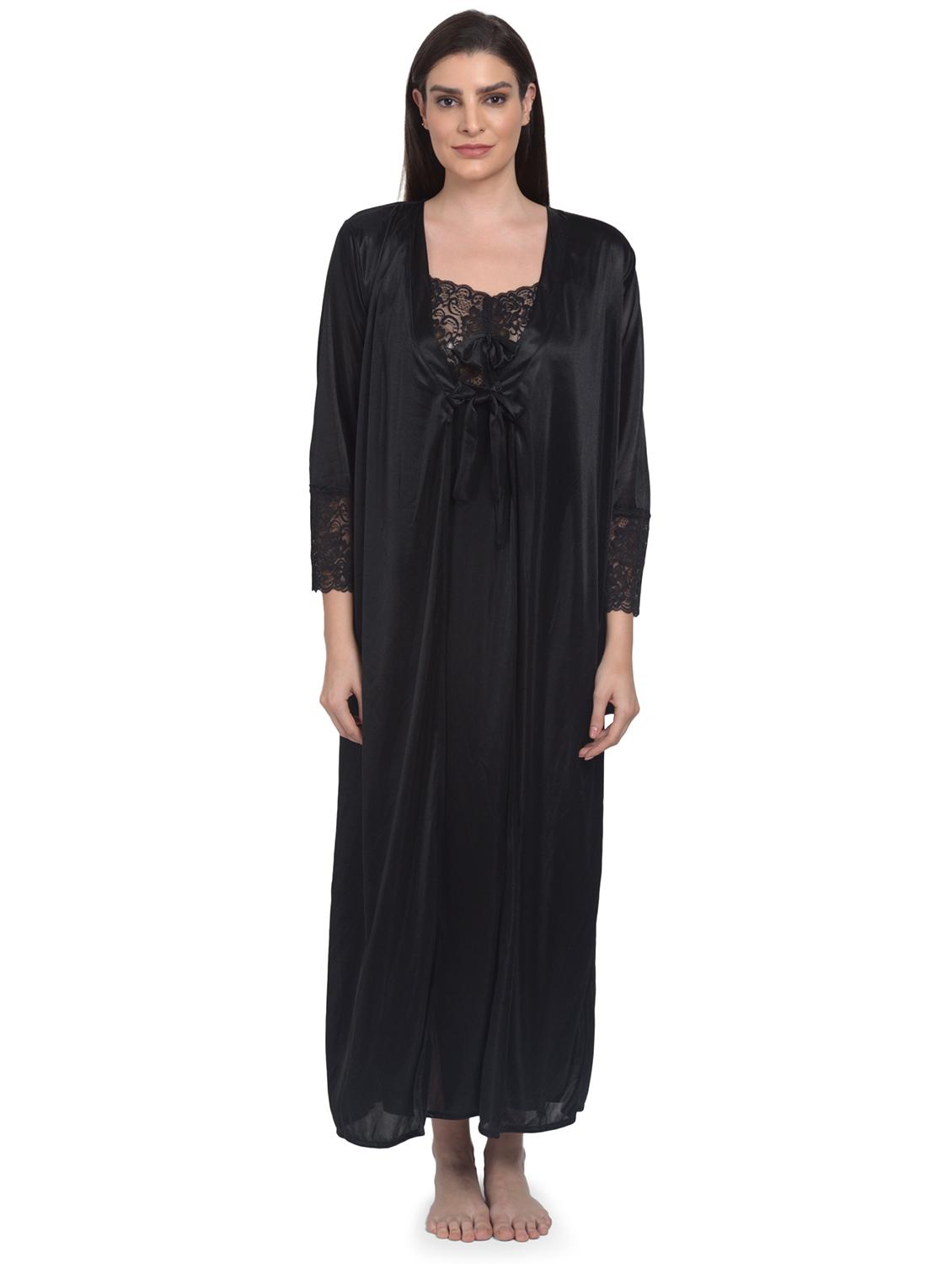 black nylon babydoll - 18138544 -  Zoom Image - 0