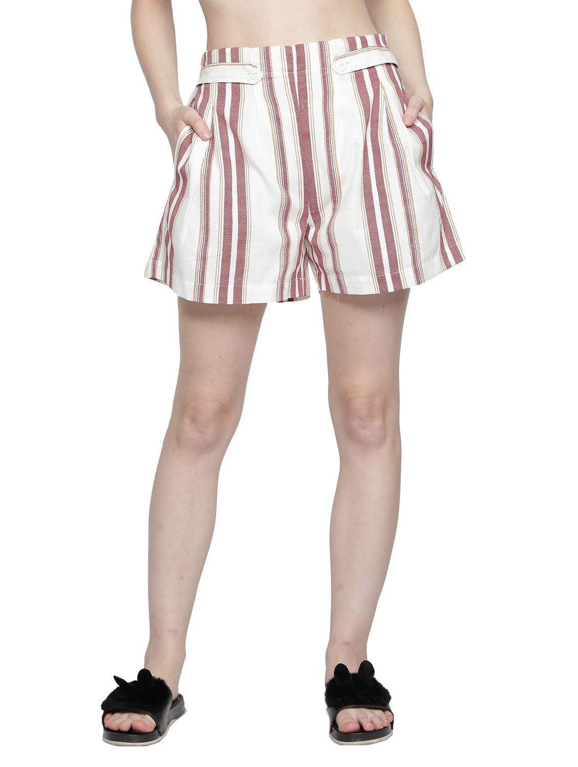 red cotton regular shorts - 18138568 - Zoom Image - 0
