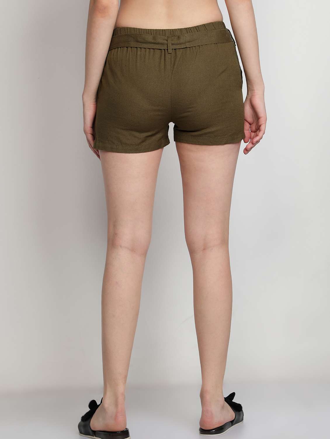 beige cotton regular shorts - 18138569 -  Standard Image - 3