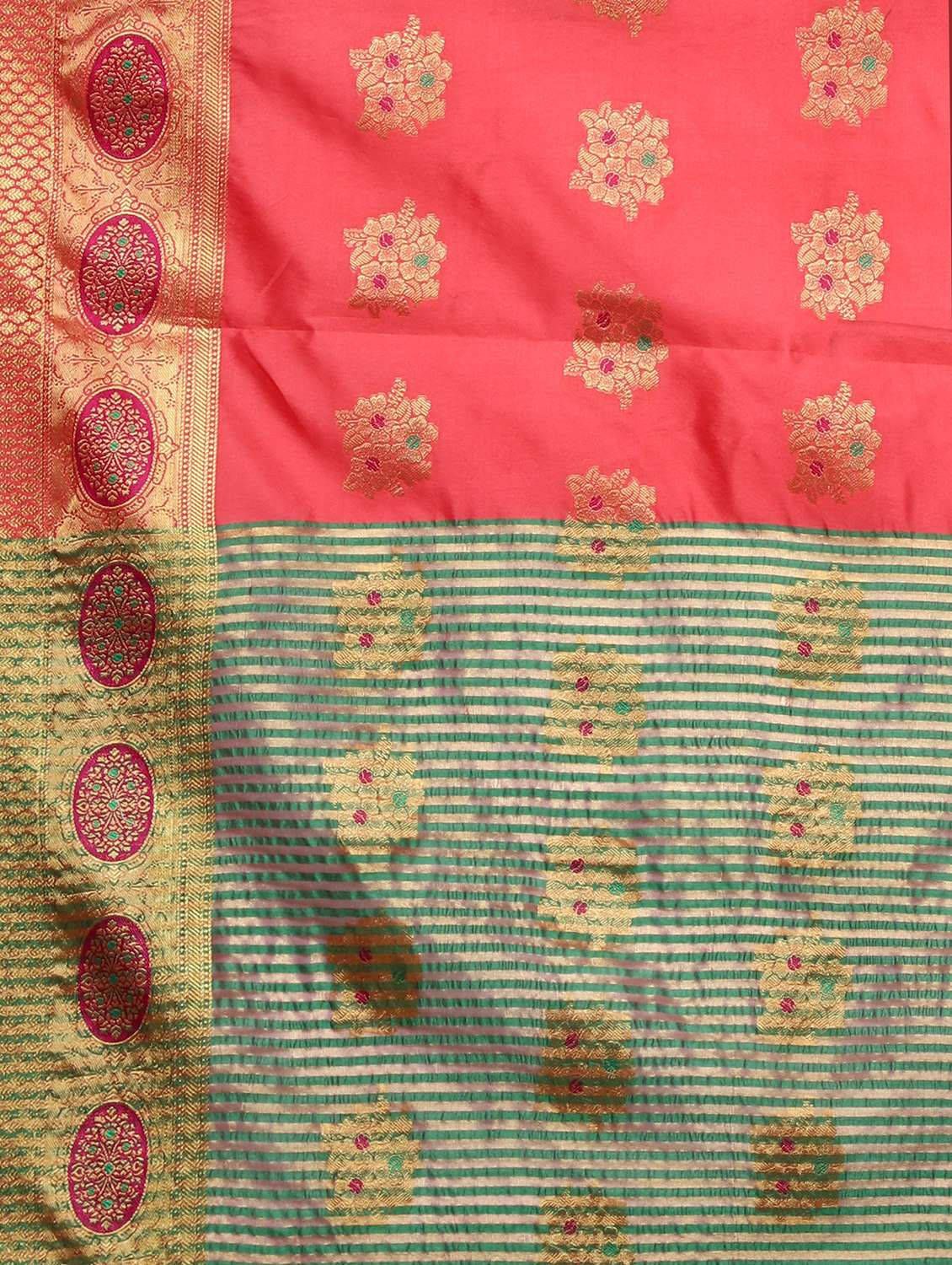 pink banarasi saree with blouse - 18139822 - Standard Image - 3