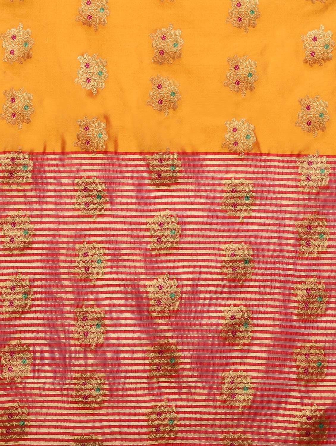 zari work woven saree with blouse - 18139823 - Standard Image - 3