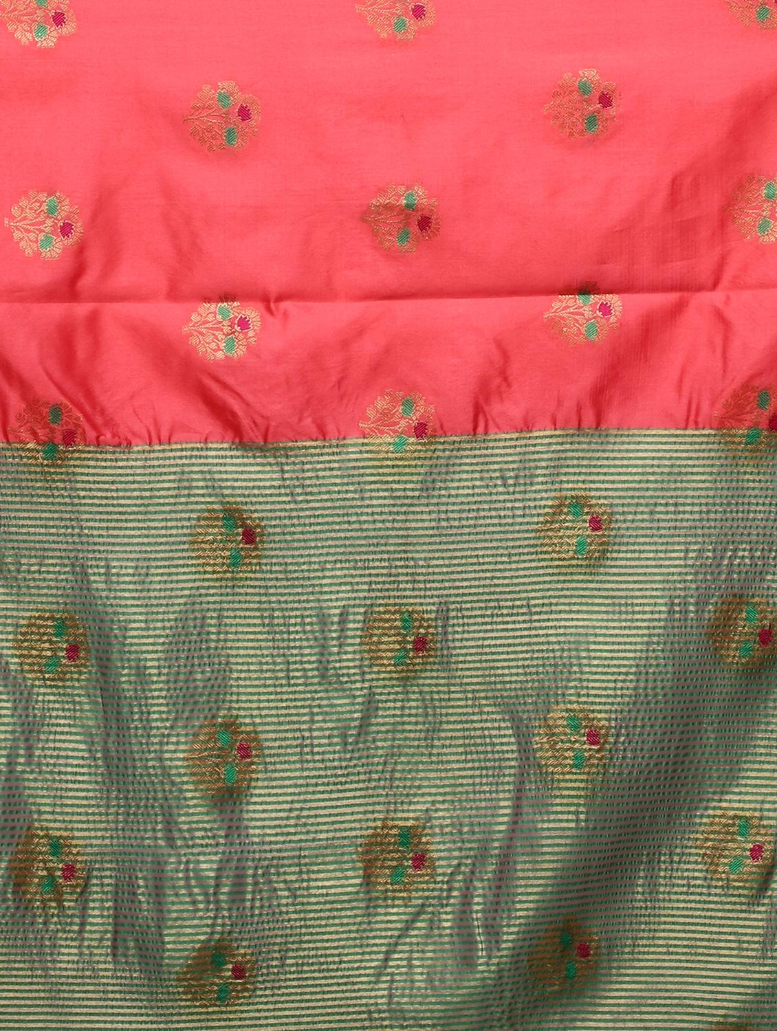 zari work woven saree with blouse - 18139828 - Standard Image - 3
