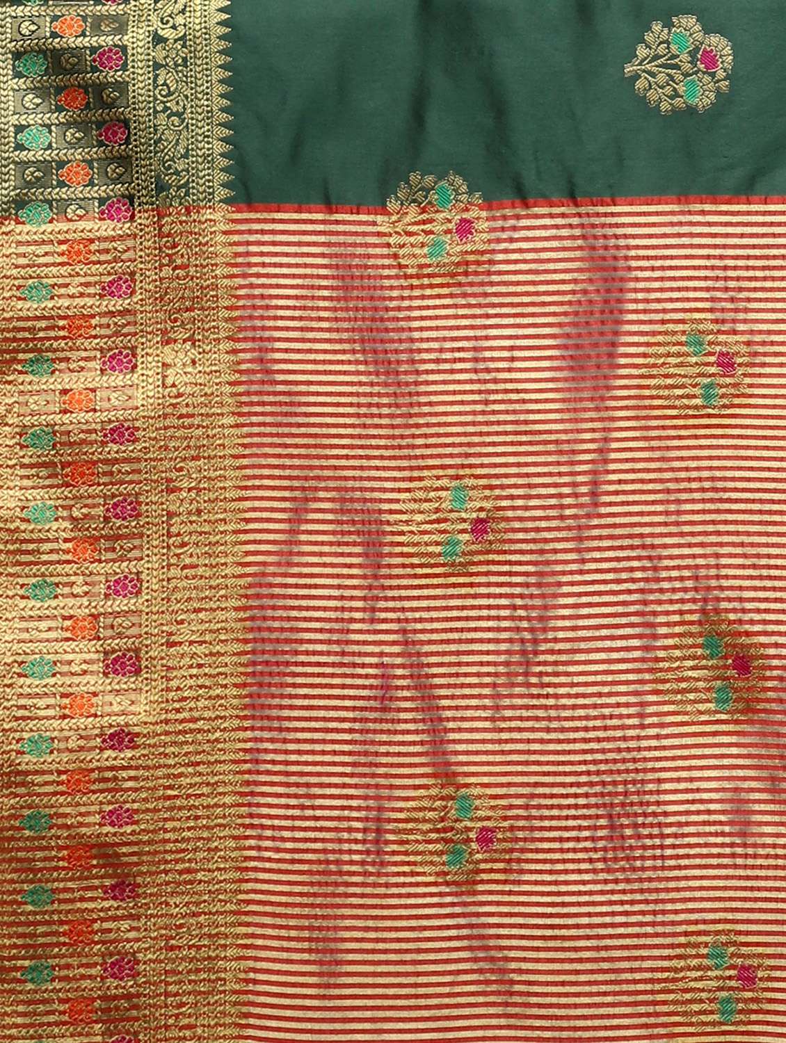 zari work woven saree with blouse - 18139830 - Standard Image - 3