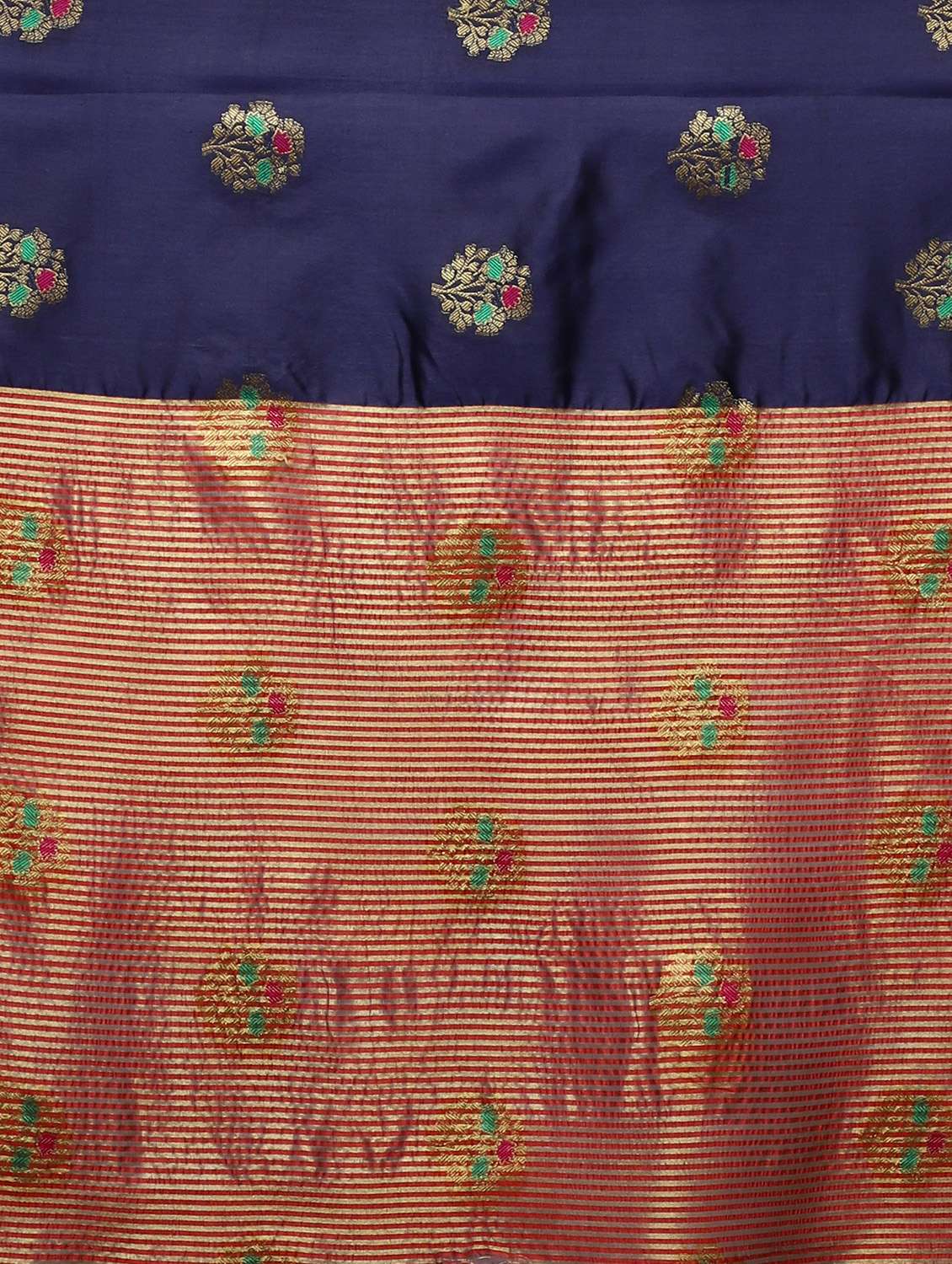 zari work woven saree with blouse - 18139831 - Standard Image - 3