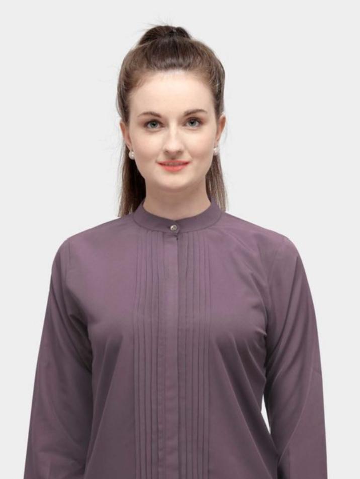 purple cotton shirt - 18141123 -  Zoom Image - 0