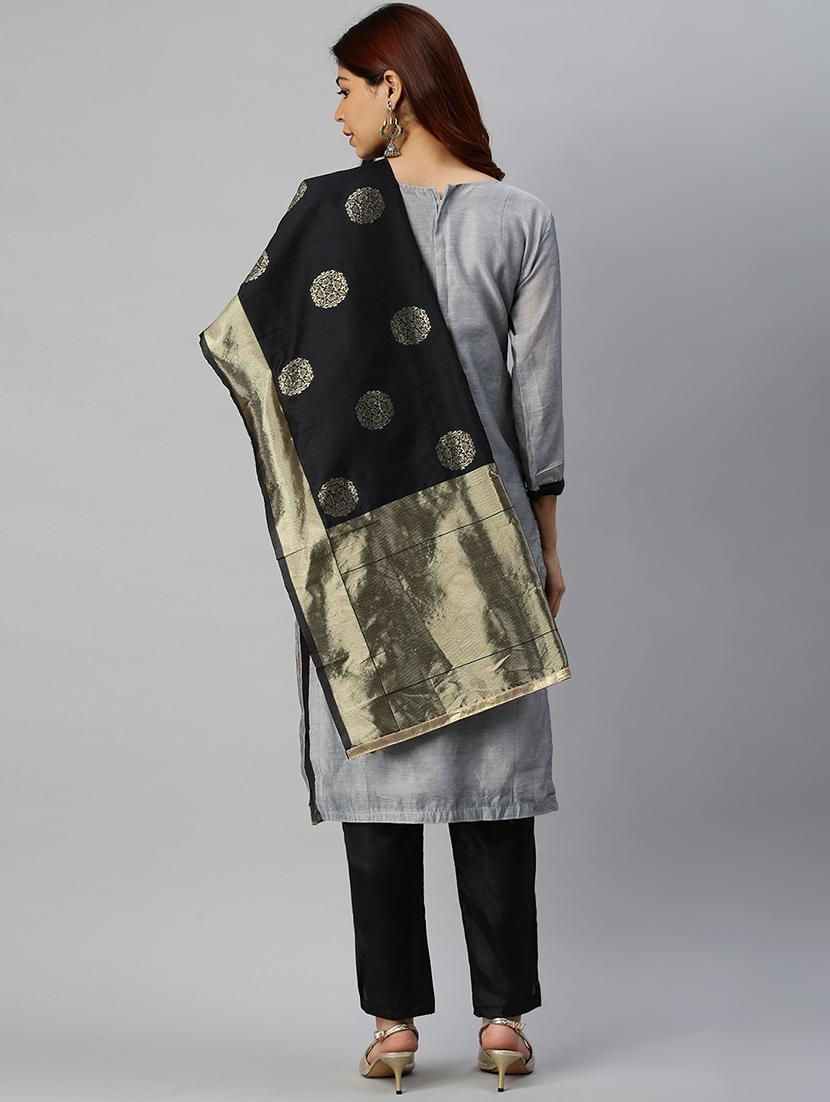 grey semi-stitched suit set - 18141614 - Standard Image - 3