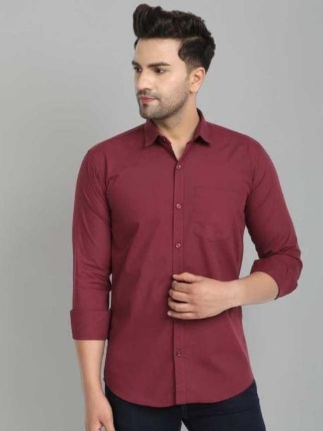 red cotton shirt - 18141822 - Zoom Image - 0