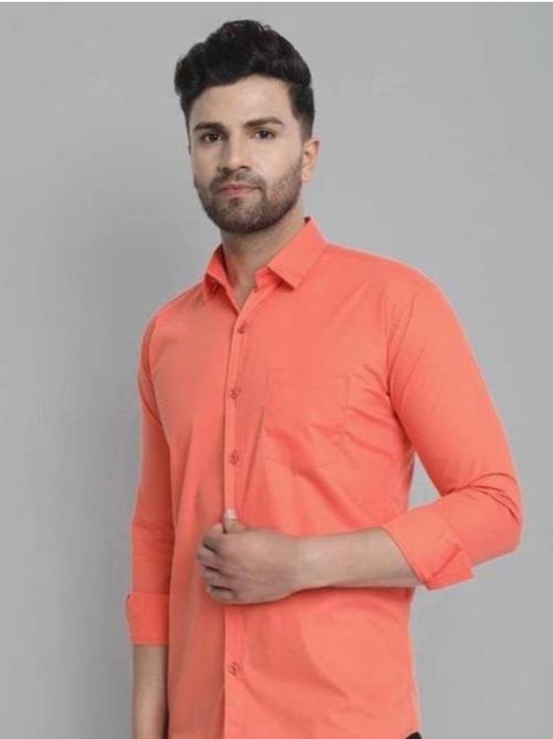 orange cotton shirt - 18141930 - Standard Image - 0