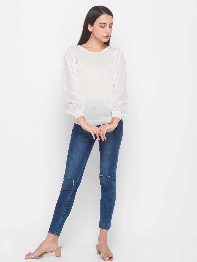 women's plain round neck t-shirt - 18141988 -  Standard Image - 3