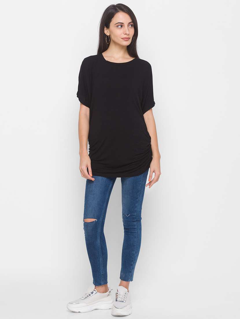women's plain round neck t-shirt - 18141990 -  Standard Image - 3