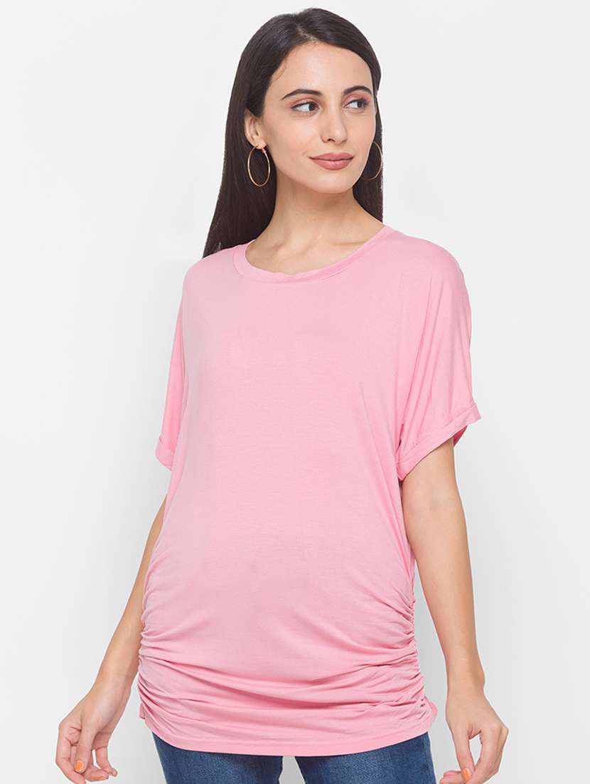women's plain round neck t-shirt - 18141992 - Zoom Image - 0