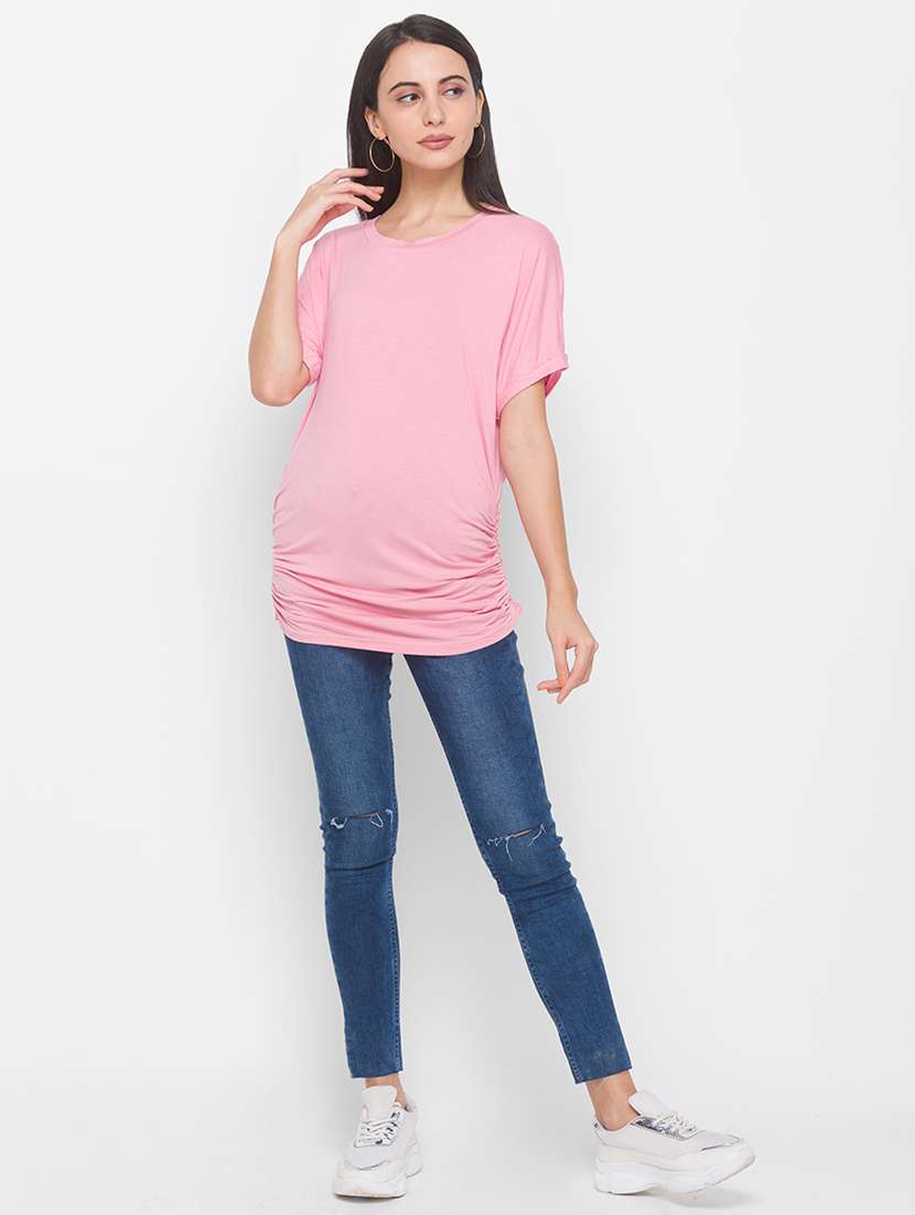 women's plain round neck t-shirt - 18141992 - Standard Image - 3