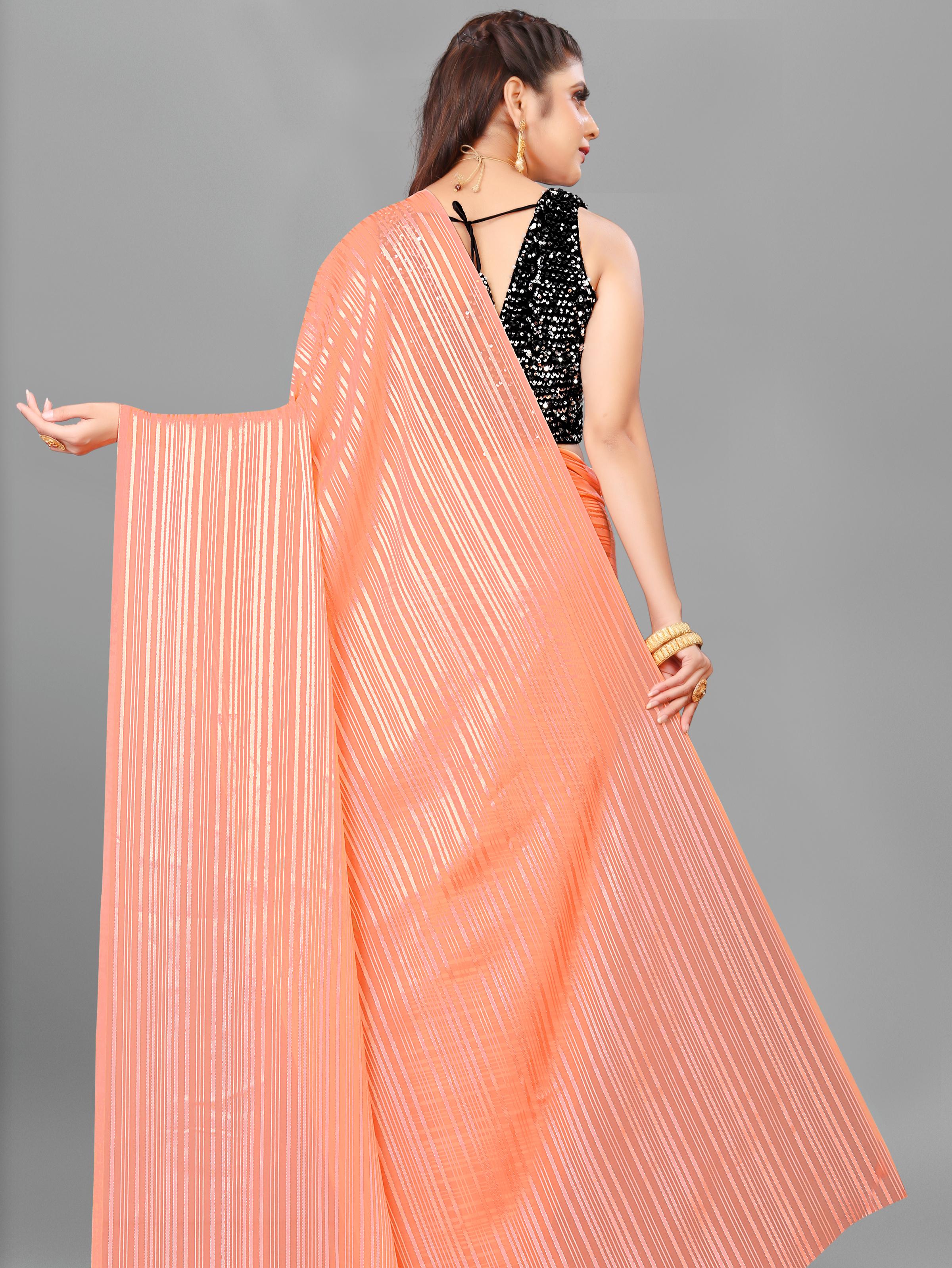 orange artsilk saree - 18141997 - Standard Image - 3