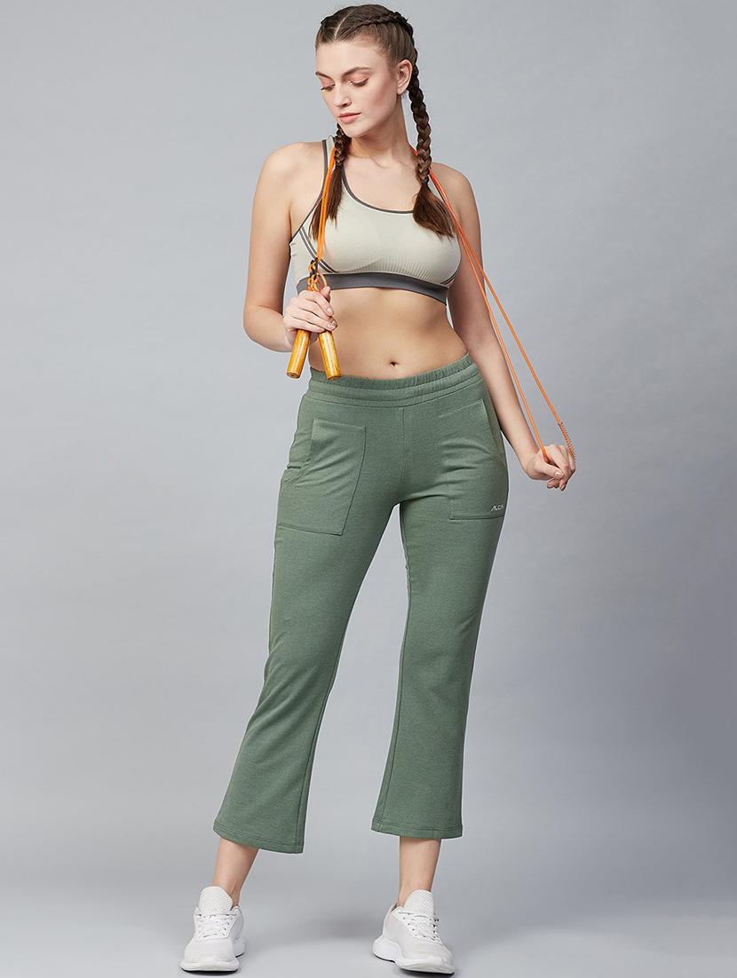 green cotton track pants - 18144947 - Standard Image - 3