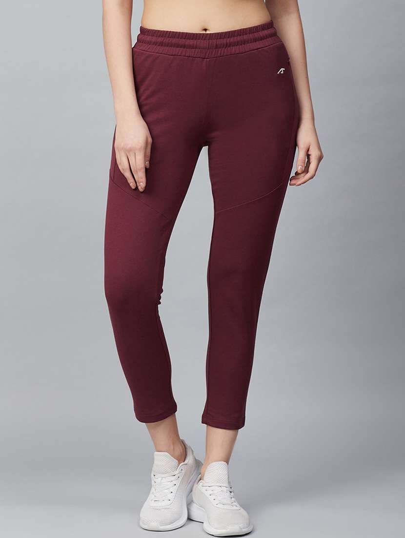 red cotton track pants - 18144949 -  Zoom Image - 0