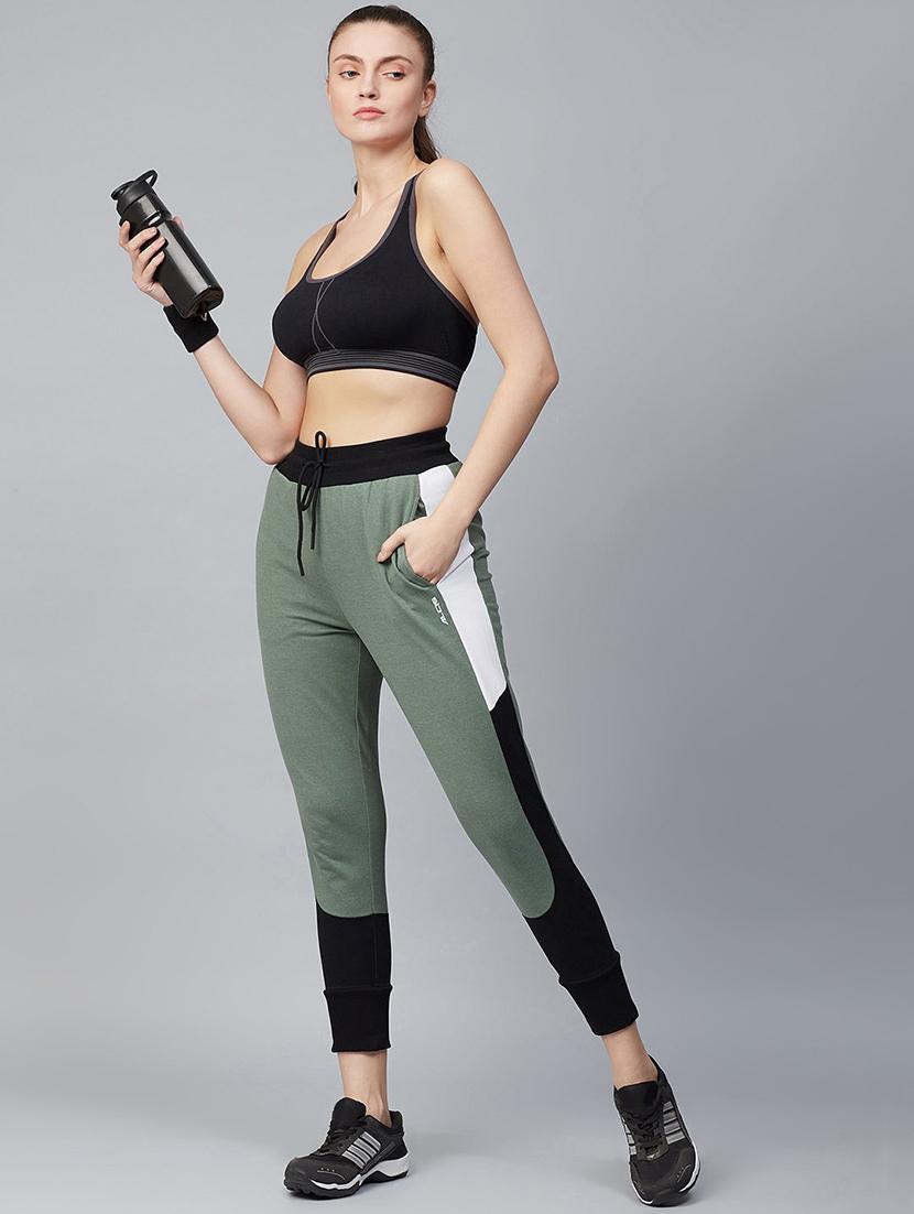 green cotton track pants - 18144951 - Standard Image - 3