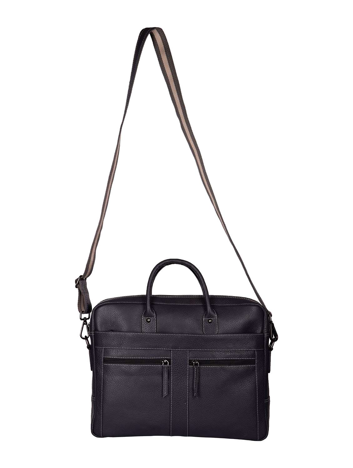 Grey Leather Messenger Messenger Bag - 18145133 -  Standard Image - 3