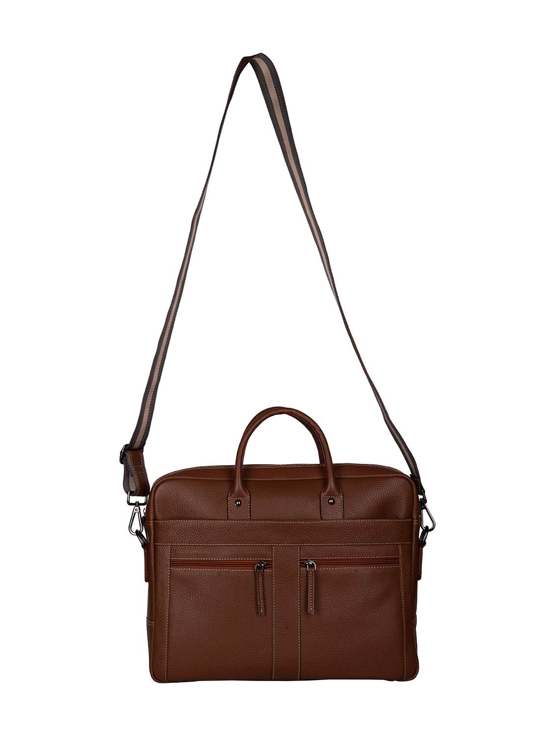 Tan Leather Laptop Bag - 18145134 -  Standard Image - 3